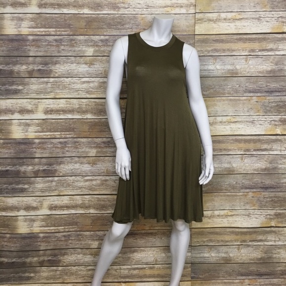 🍍Green Stretchy Flowy Tank Dress - Picture 3 of 6